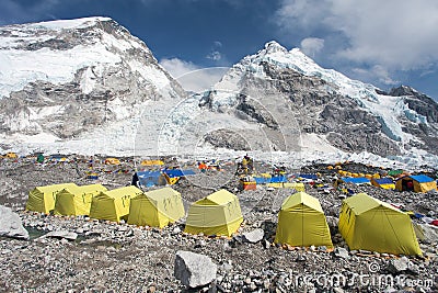 View from Mount Everest base camp Stock Photo