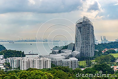 View from Mount Faber Park in Singapore Stock Photo