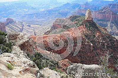 Mount Hayden with Colorado River in Distance Stock Photo