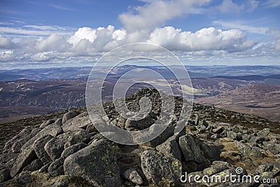 A view from Mount Keen. Cairngorm Mountains, Aberdeenshire, Scotland Stock Photo