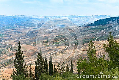 View from Mount Nebo in Jordan 3 Stock Photo