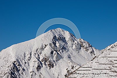 Wintry view of Mount Valegino, Orobie ( Bergamasque Alps ), Lombardy, Italy Stock Photo