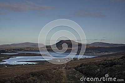 View on Blacksod Bay from Achill Island, county Mayo in Ireland. Stock Photo