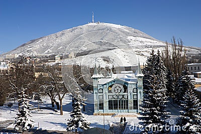 View on mountain Mashuk. Stock Photo