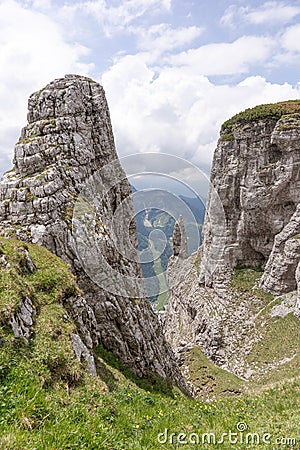 View from the mountain with the name Loser in the Dead Mountains Totes Gebirge Stock Photo