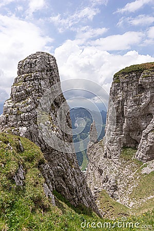 View from the mountain with the name Loser in the Dead Mountains Totes Gebirge Stock Photo