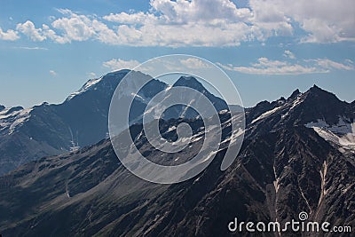 Summer mountain landscape of The Greater Caucasus range Stock Photo