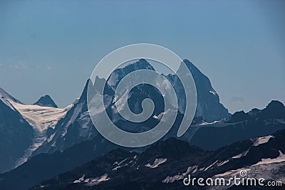 Summer mountain landscape of The Greater Caucasus range Stock Photo