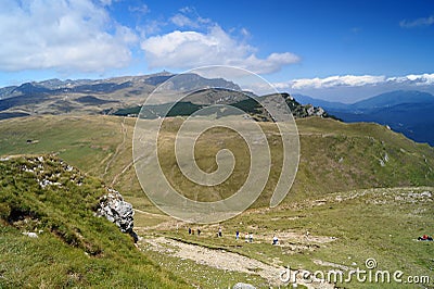 View from the mountain, Sinaia Stock Photo