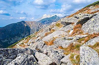 View of mountains from Solisko in High Tatras, Slovakia Stock Photo