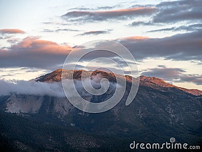 View of Mt. Rose and Slide Mountain from Washoe Valley Stock Photo