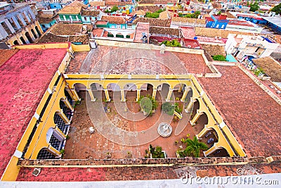 View of Museo Historico, Trinidad, Sancti Spiritus, Cuba. Ð¡opy space for text. Top view. Editorial Stock Photo