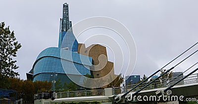 View of Museum for Human Rights in Winnipeg, Canada Editorial Stock Photo