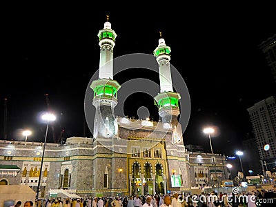 The view of Muslim people facing the centre of Kaaba Editorial Stock Photo