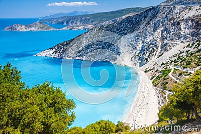 Myrtos beach, Kefalonia, Greece Stock Photo