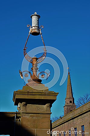 Stone Gatepost - Dundee Architecture Stock Photo