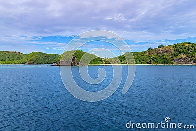 View of Naviti Islands coastlines Stock Photo