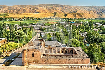 View of the New Madrasa near Hisor Fortress, Tajikistan Stock Photo