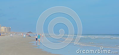 View of New Smyrna Beach on the Central Atlantic Coast in Volusia County, Florida Editorial Stock Photo