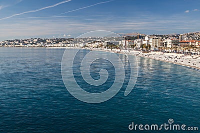 View of Nice in the French Riviera Editorial Stock Photo