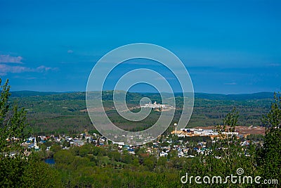 View on a nice village in the Canadian forest Stock Photo