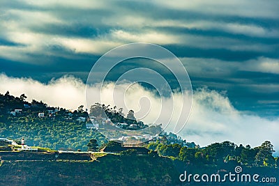View of Niebla, a small town in the river mouth of Valdivia River Stock Photo