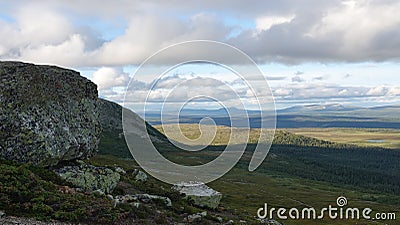 View from Nipfjallet mountain in Stadjan Nipfjallet Nature Reserve in Sweden Stock Photo