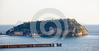 View of Nisida island in the gulf of Pozzuoli Stock Photo