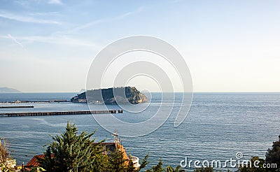 View of Nisida island in the gulf of Pozzuoli Stock Photo