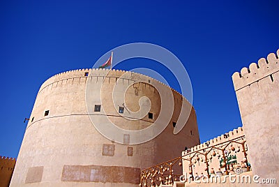 View of Nizwa Fort, Oman Stock Photo