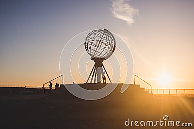 View of Nordkapp, the North Cape, Norway, the northernmost point of mainland Norway and Europe Editorial Stock Photo