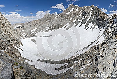 View North And East From Echo Col In The Sierra Nevada Mountains Stock Photo