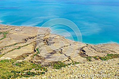 View of the northern part of the Dead Sea Stock Photo