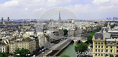 View from Notre Dame de Paris Stock Photo