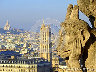 View from Notre Dame tower, Paris Stock Photo