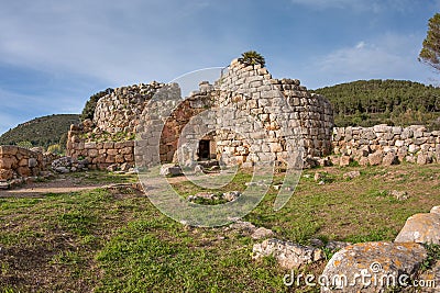 A view of nuragic complex of Palmavera Stock Photo