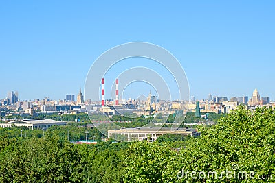 A view of the Nuture and Building Moscow cityscape. Stock Photo