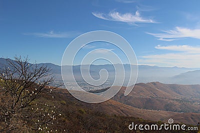 View of Oaxaca from Monte Alban Stock Photo