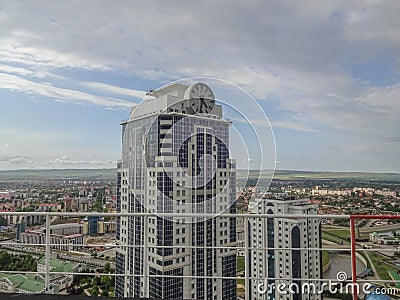 View from the observation deck of the city of Grozny-the capital of the Chechen Republic of Russia. Stock Photo