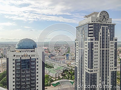 View from the observation deck of the city of Grozny-the capital of the Chechen Republic of Russia. Stock Photo