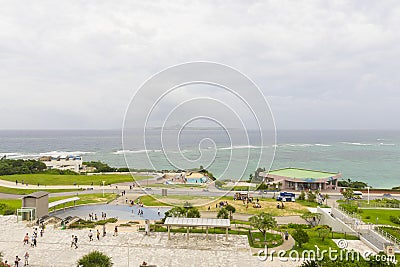 View of Ocean Expo Park in summer in Okinawa, Japan Editorial Stock Photo