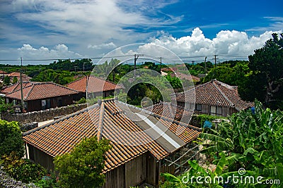 View off Taketomi Island Village Stock Photo