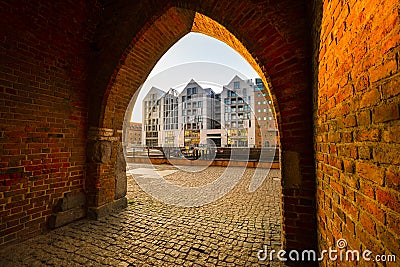 View of the old architecture of the city of GdaÅ„sk Editorial Stock Photo