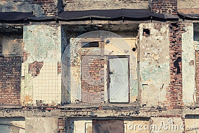 Old destroyed factory buildings Stock Photo