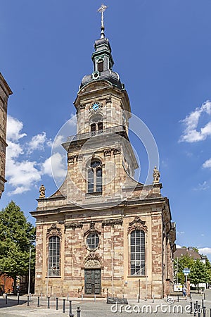 View of old famous church Sankt Johann Stock Photo