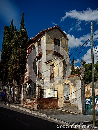 Old house in albaicin, granada Stock Photo