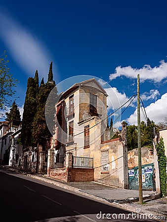 Old house in albaicin, granada Stock Photo