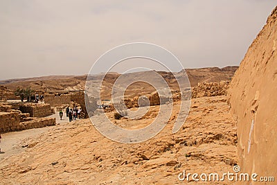 A view of the Old Israeli fortress of Masada Editorial Stock Photo