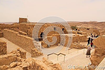 A view of the Old Israeli fortress of Masada Editorial Stock Photo