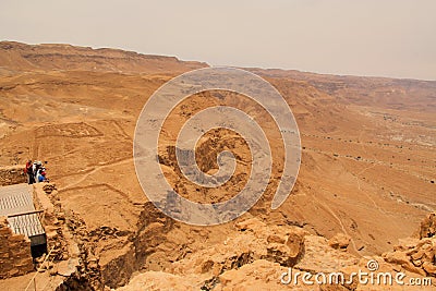 A view of the Old Israeli fortress of Masada Editorial Stock Photo